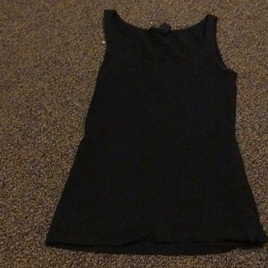 Solid black tank top